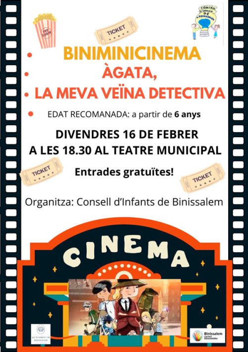 Biniminicinema: Àgata, la meva veïna detectiva : Ajuntament de Binissalem